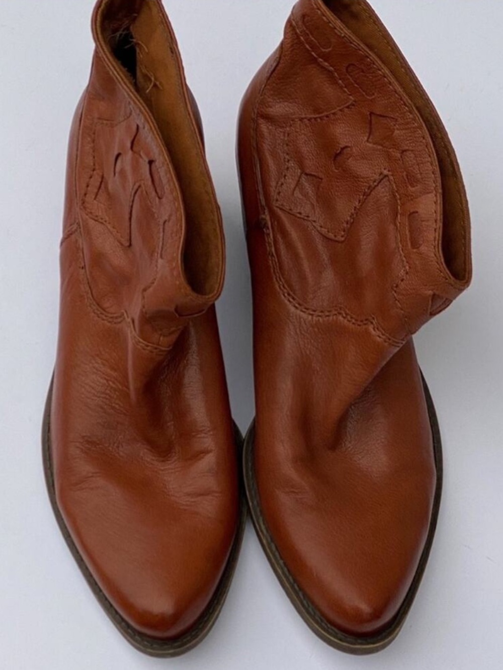 Vintage American Collection Leather booties 8.5 Ankle boots Nine West Cowboy